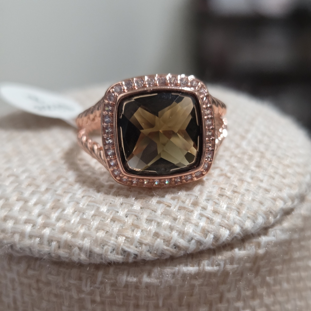 Elegant Rose Gold  Gemstone Ring